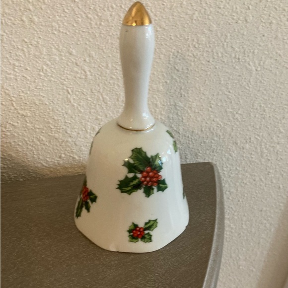 Lefton China Other - Vintage Festive Holiday Bell with Holly Design